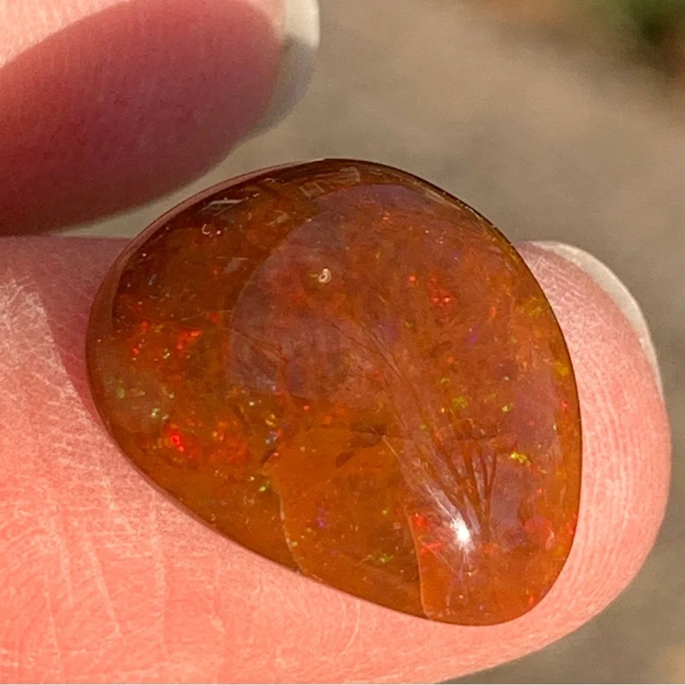 4.54 Ct Rare Natural Ethiopian Mezezo Shewa Chocolate Fire Opal - Picture 17 of 17